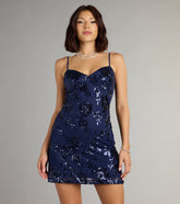All Eyes On You Sequin Bow Mini Dress